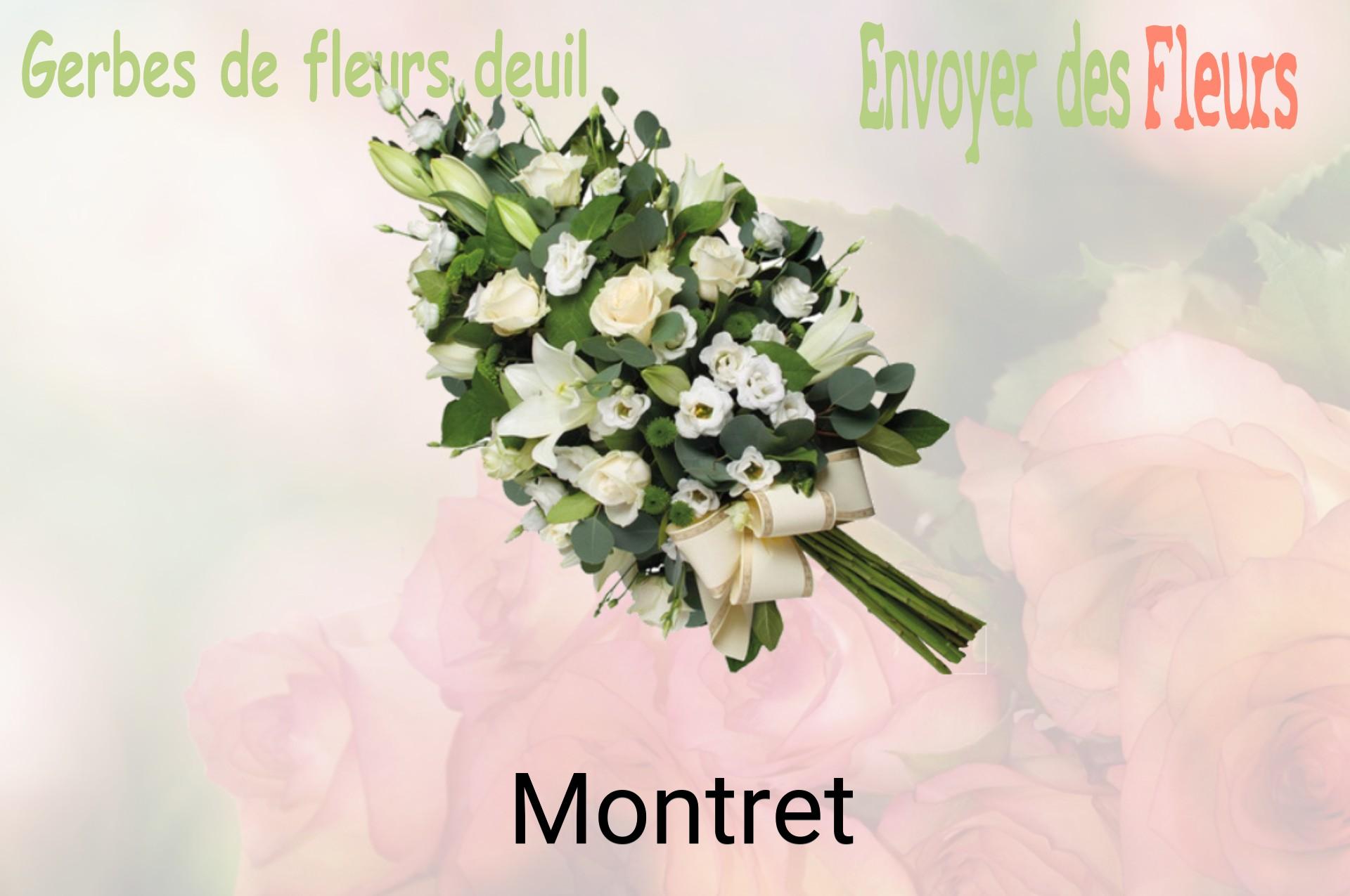 Gerbe de fleurs de deuil livrée à Montret